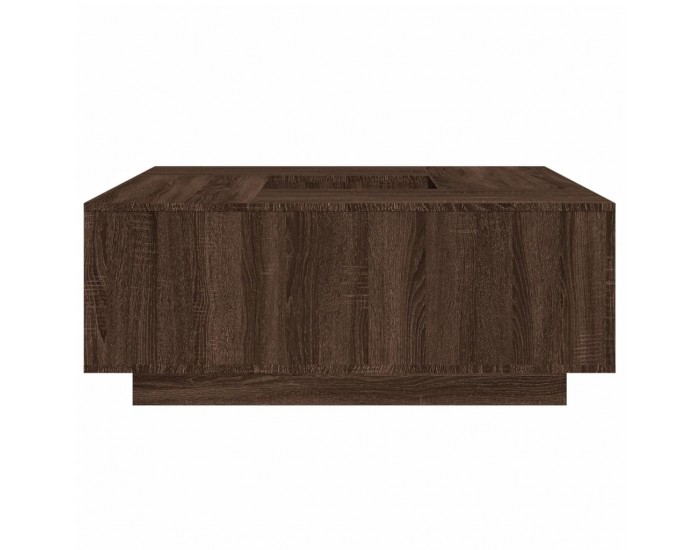 Sonata H Кафе маса, кафяв дъб, 100x100x40 см, инженерно дърво