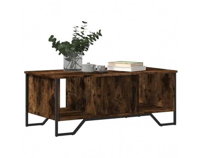 Sonata H Кафе маса, опушен дъб, 100x51x40 см, инженерно дърво