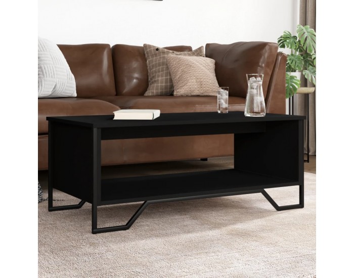 Sonata H Кафе маса, черна, 100x51x40 см, инженерно дърво