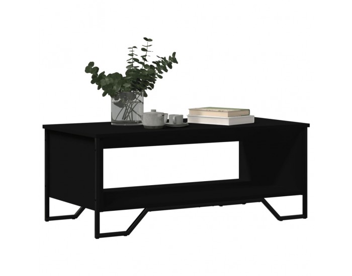 Sonata H Кафе маса, черна, 100x51x40 см, инженерно дърво