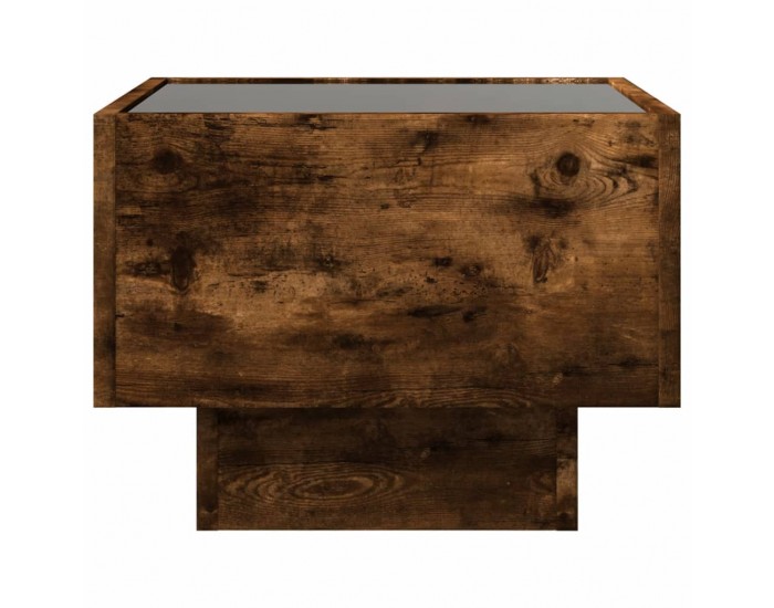 Sonata H Помощна маса с LED опушен дъб 40x40x30 см инженерно дърво