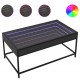 Sonata H Маса за кафе с Infinity LED черна 90x50x41 см