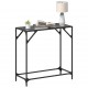 Sonata H Конзолна маса с черен стъклен плот 80x35x81 см стомана