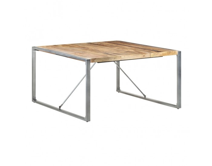 Sonata H Трапезна маса, 140x140x75 cм, грубо мангово дърво