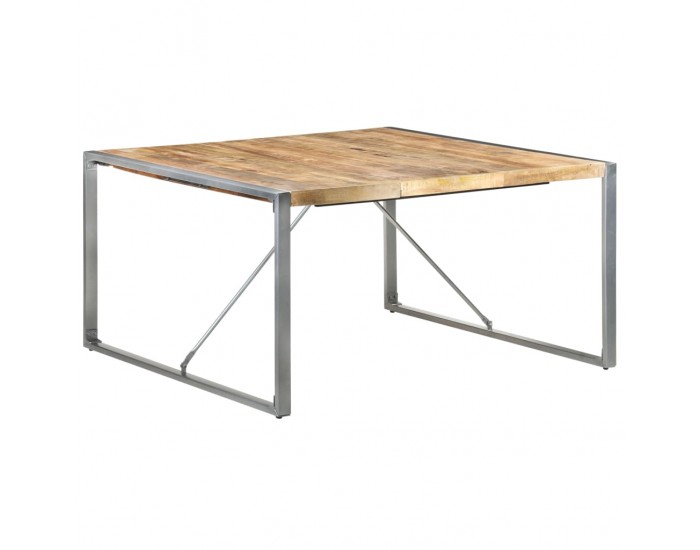 Sonata H Трапезна маса, 140x140x75 cм, грубо мангово дърво