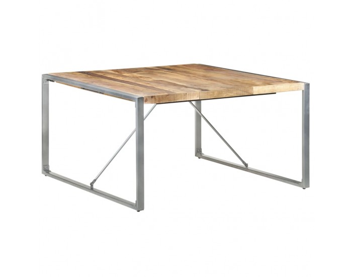 Sonata H Трапезна маса, 140x140x75 cм, грубо мангово дърво