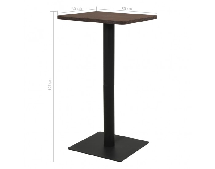 Sonata H Бистро маса, тъмнопепелява, 50x50x107 см