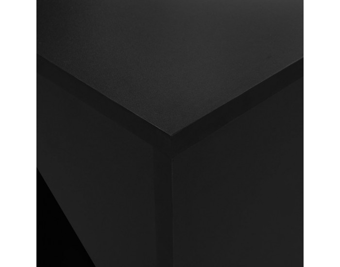 Sonata H Бар маса с шкаф, черна, 115x59x200 см