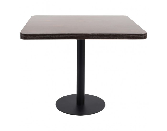 Sonata H Бистро маса, тъмнокафява, 80x80 см, МДФ