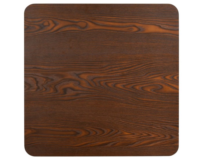 Sonata H Бистро маса, тъмнокафява, 80x80 см, МДФ