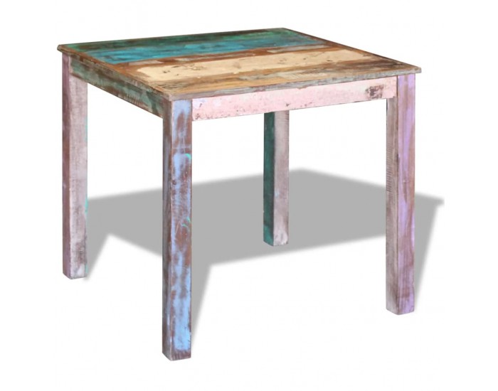 Sonata H Трапезна маса, регенерирано дърво масив, 80x82x76 cм