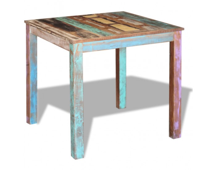 Sonata H Трапезна маса, регенерирано дърво масив, 80x82x76 cм