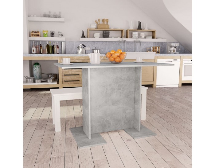 Sonata H Трапезна маса, бетонно сива, 110x60x75 см, инженерно дърво