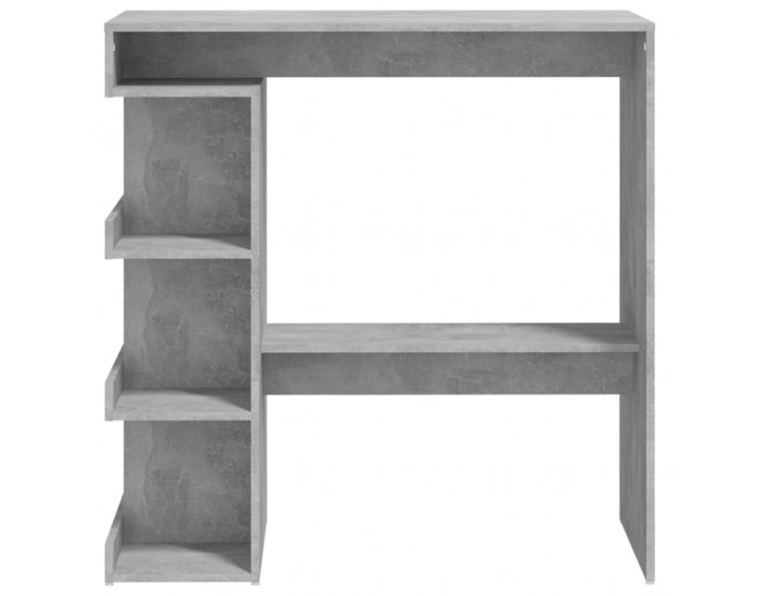 Sonata H Бар маса с рафтове бетонно сива 100x50x101,5 см инженерно дърво