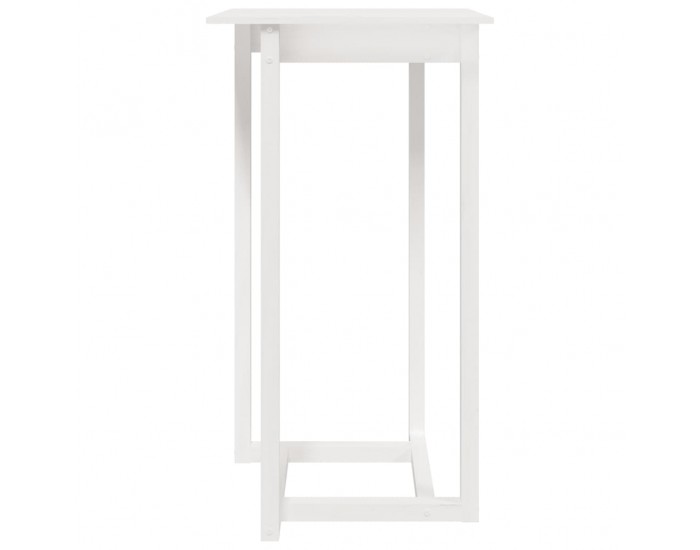 Sonata H Бар маса, бяла, 60x60x110 см, борово дърво масив