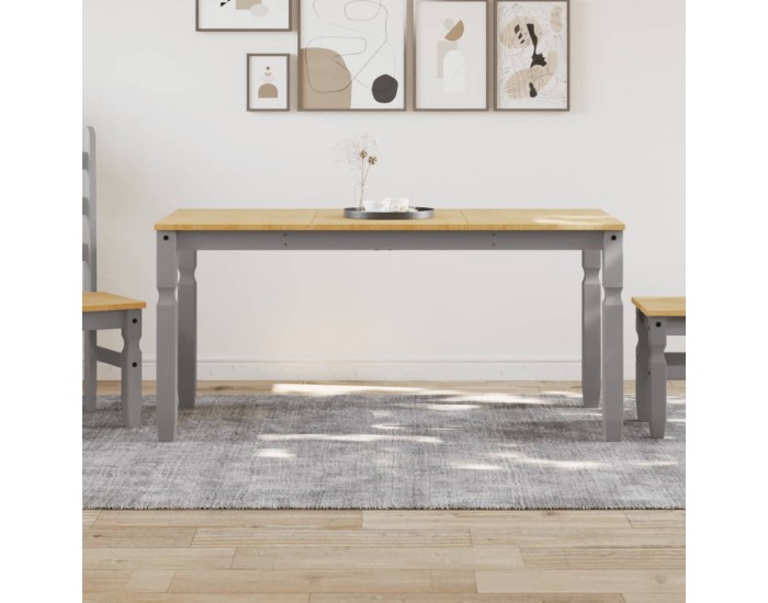 Sonata H Тоалетка Corona, сива, 160x80x75 см, бор масив