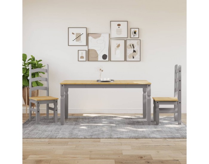 Sonata H Тоалетка Corona, сива, 160x80x75 см, бор масив