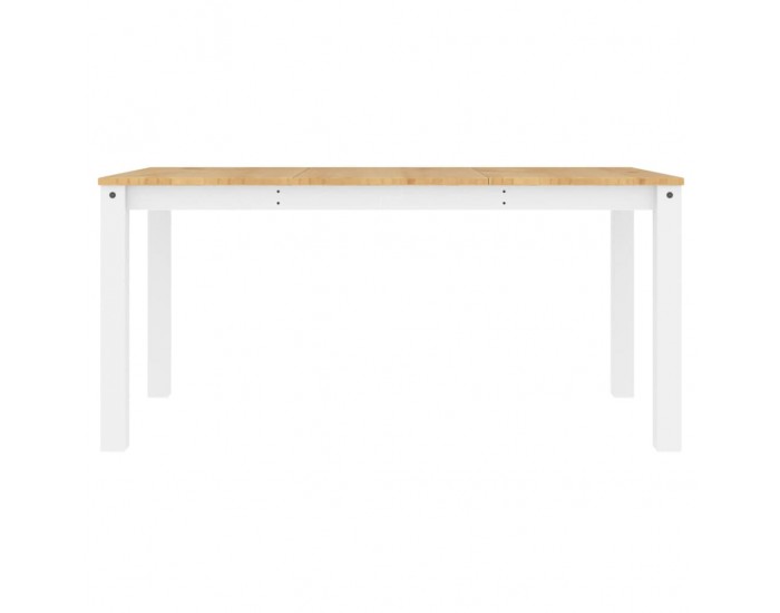 Sonata H Трапезна маса Panama бяла 160x80x75 см бор масив