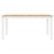 Sonata H Трапезна маса Panama бяла 160x80x75 см бор масив