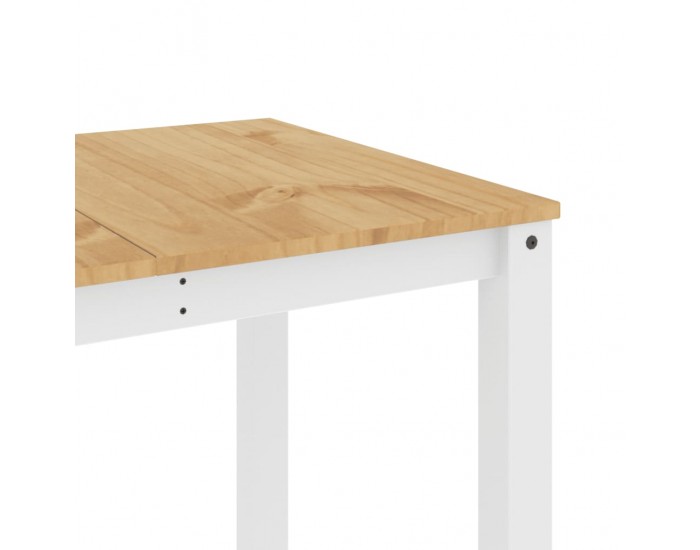 Sonata H Трапезна маса Panama бяла 160x80x75 см бор масив
