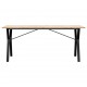 Sonata H Трапезна маса Y-образна рамка 180x90x75 см бор масив и чугун