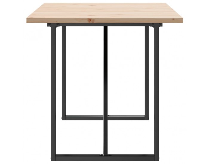 Sonata H Трапезна маса О-образна рамка 160x80x75,5 см бор масив и чугун