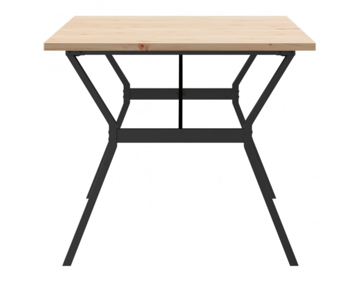 Sonata H Трапезна маса Y-образна рамка 180x90x75,5 см бор масив и чугун