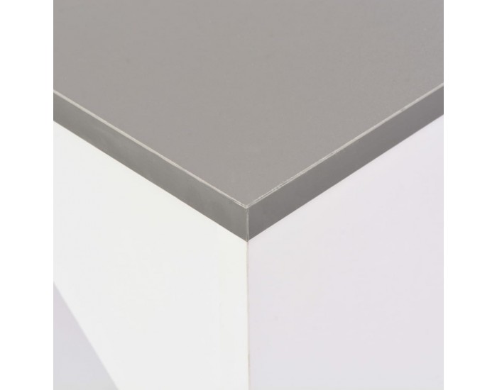 Sonata H Бар маса с подвижен рафт, бяла, 138x39x110 см