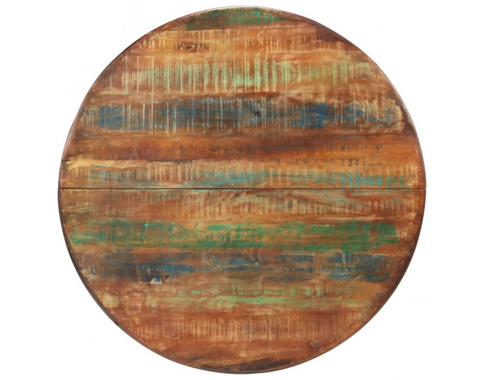 Sonata H Трапезна маса, Ø110x78 cм, регенерирано дърво масив и стомана