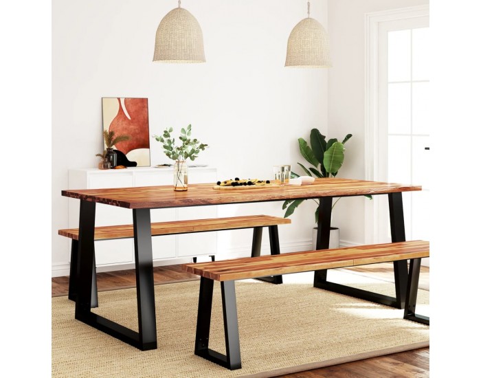 Sonata H Трапезна маса с жив ръб 200x90x75 см масивна акация