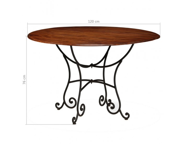 Sonata H Трапезна маса, акациево дърво с меден финиш, 120x76 см