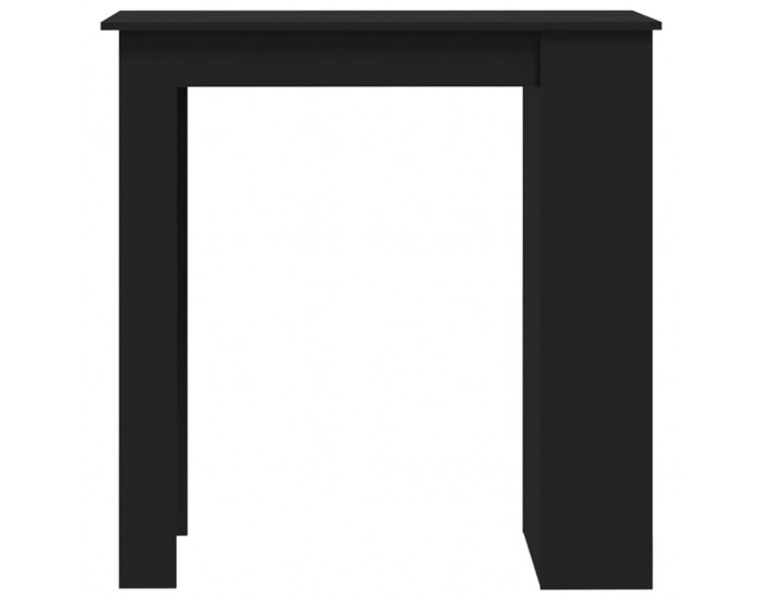 Sonata H Бар маса с рафтове, черна, 102x50x103,5 см, инженерно дърво