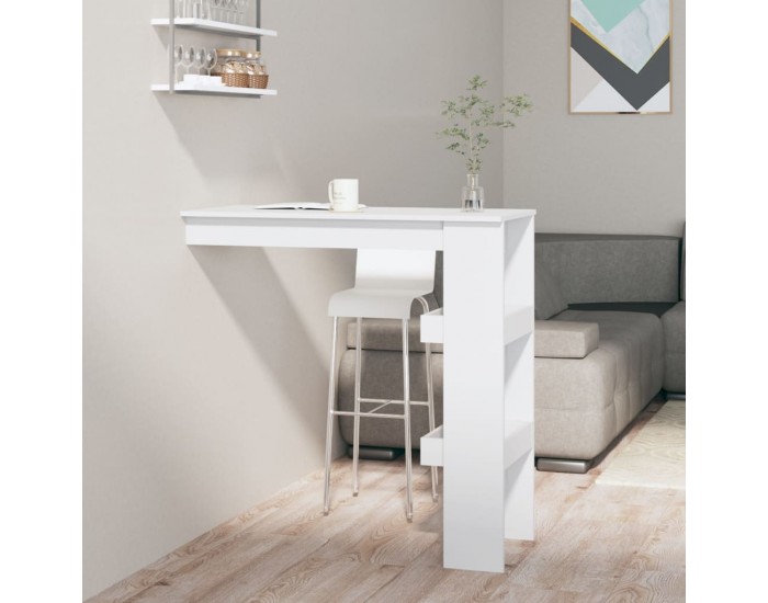 Sonata H Стенна бар маса, бяла, 102x45x103,5 см, инженерно дърво