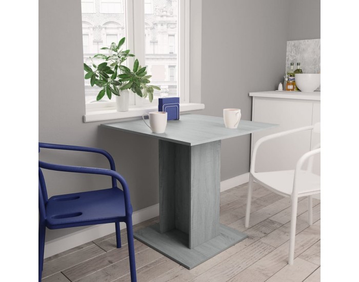 Sonata H Трапезна маса, сив сонома, 80x80x75 см, инженерно дърво