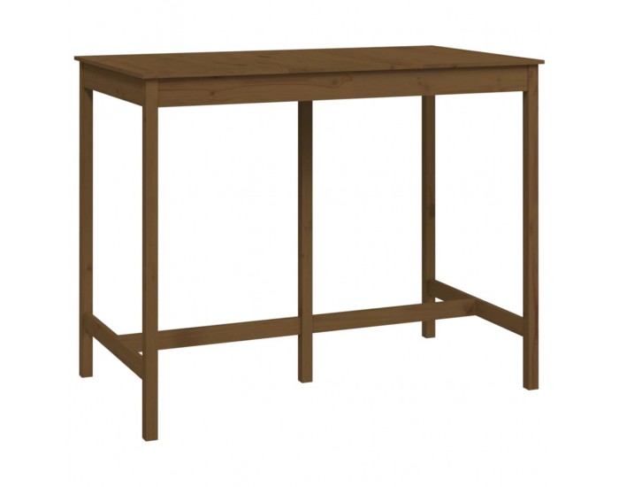 Sonata H Бар маса, меденокафява, 140x80x110 см, борово дърво масив