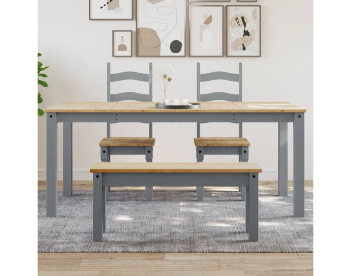 Sonata H Трапезна маса Panama сива 180x90x75 см бор масив