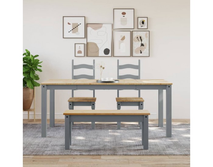 Sonata H Трапезна маса Panama сива 180x90x75 см бор масив