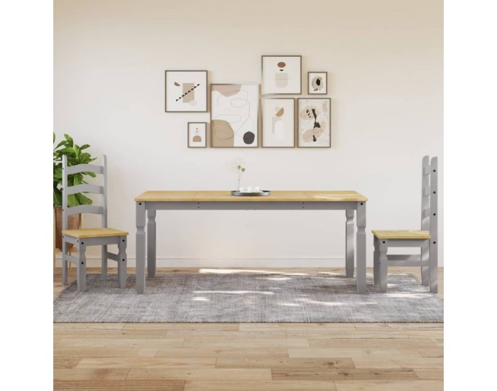 Sonata H Тоалетка Corona, сива, 180x90x75 см, бор масив