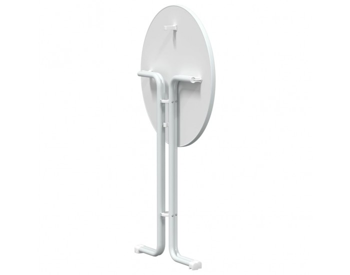 Sonata H Трапезна маса, бяла, Ø80x110 см, инженерно дърво и стомана