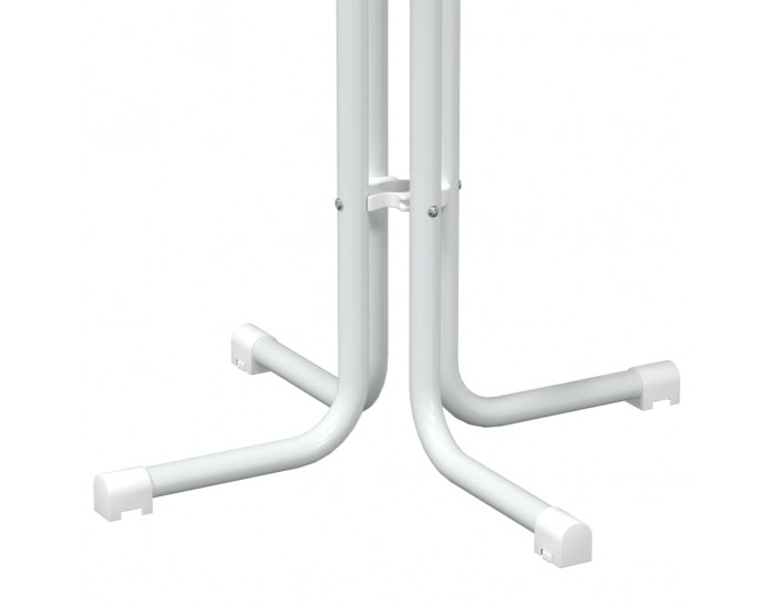 Sonata H Трапезна маса, бяла, Ø80x110 см, инженерно дърво и стомана