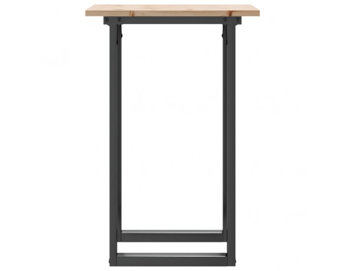 Sonata H Трапезна маса О-образна рамка 50x50x75 см бор масив и чугун