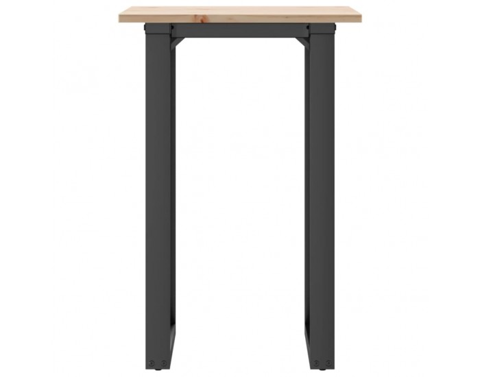 Sonata H Трапезна маса О-образна рамка 50x50x75 см бор масив и чугун