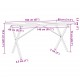 Sonata H Трапезна маса X-образна рамка 160x80x75,5 см бор масив и чугун