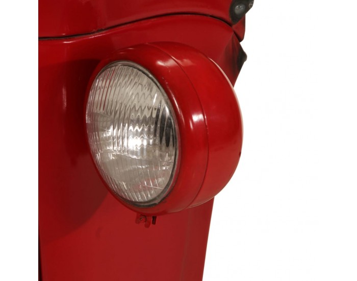 Sonata H Бар маса трактор червен и кафяв 55x120x107 см манго дърво масив