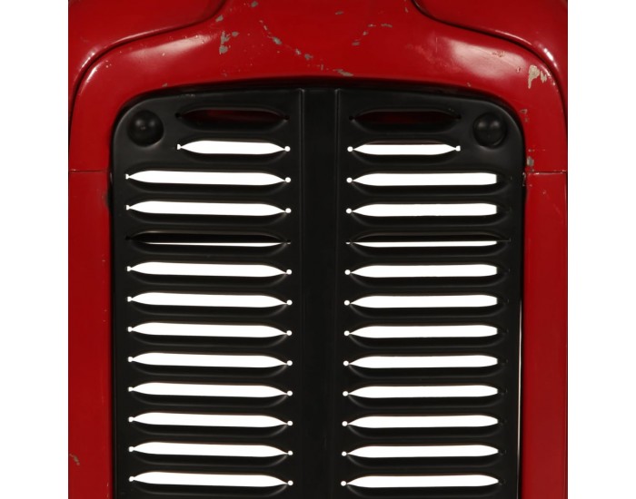 Sonata H Бар маса трактор червен и кафяв 55x120x107 см манго дърво масив