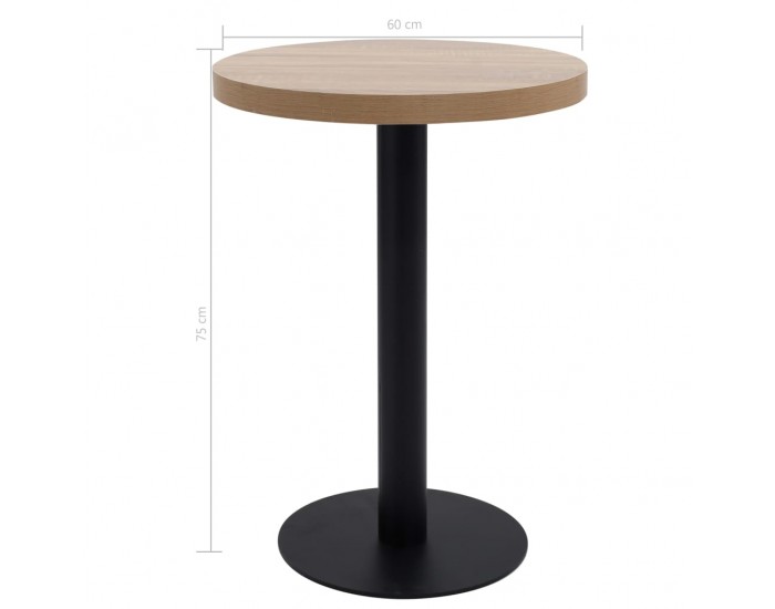 Sonata H Бистро маса, светлокафява, 60 см, МДФ