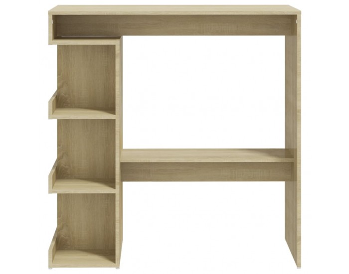 Sonata H Бар маса с рафтове сонома дъб 100x50x101,5 см инженерно дърво