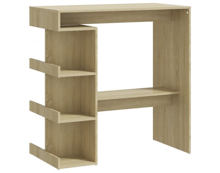 Sonata H Бар маса с рафтове сонома дъб 100x50x101,5 см инженерно дърво