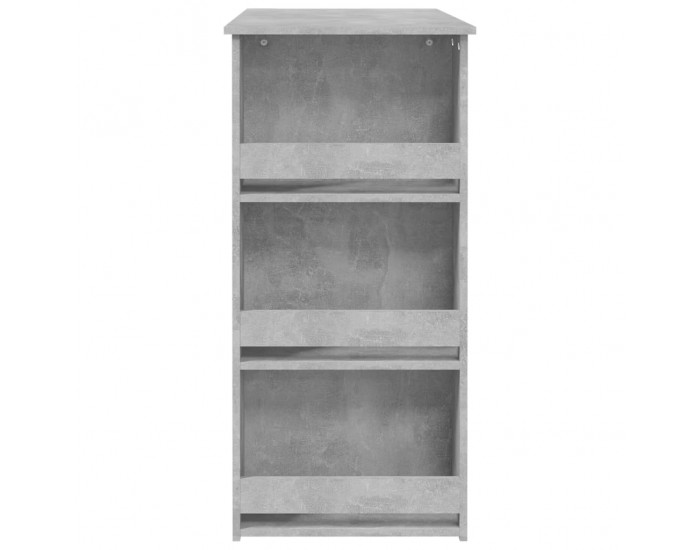 Sonata H Бар маса с рафт за съхранение, бетонно сива, 102x50x103,5 см