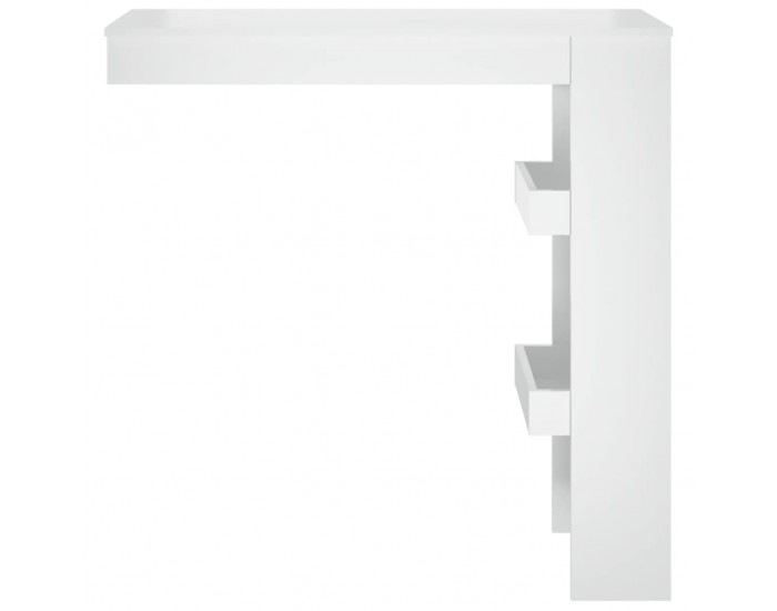 Sonata H Стенна бар маса, Бял гланц, 102x45x103,5 см, инженерно дърво